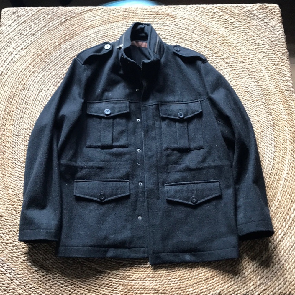 Perry Ellis Military wool jacket